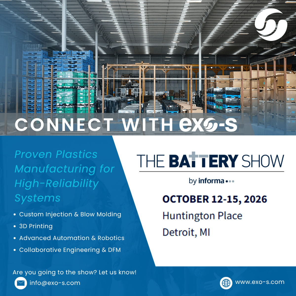 Connect with Exo-s at The Battery Show 2026